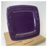 NIB Eggplant soft square dinner plate