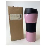 NIB pink stainless steel mug