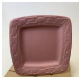 NIB Pink soft square luncheon plate