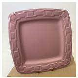 NIB Pink soft square dinner plate