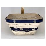 Blue and white flare with paw print tacks