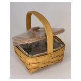 Tarragon/coaster tote with Botanical fields liner