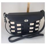 Black and white shoulder bag