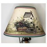 Wine bottle basket lampshade