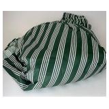 Large hunter green table skirt