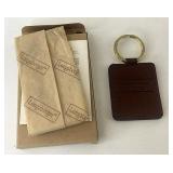 NIB Leather keychain
