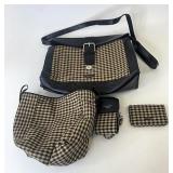 Khaki check purse business card holder and more