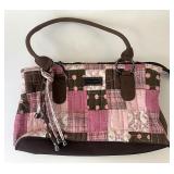 Pink and brown purse