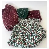 Five red and green Liners (bread? Serving tray?)