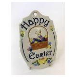 Happy Easter pottery sign