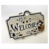 All American pottery welcome sign