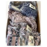 Red white and blue garters and handle ties