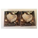 2 Heart candles