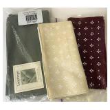 Sage ivory and red napkins