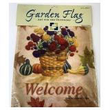 Mums & gourds Garden flag