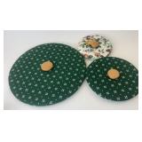 Small medium and large fruit fabric lids