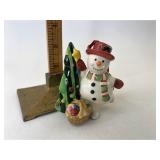 New snowman and tree ornament