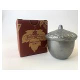 NIB metalware acorn
