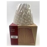 NIB 7 1/2 inch stone leaf fabric shade