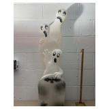 Three ghosts and a tombstone blow mold