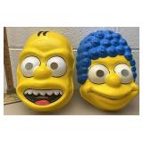 Vintage Homer and Marge Simpson Halloween masks