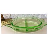 Cambridge green divided dish