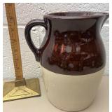 9 inch heavy pottery pitcher