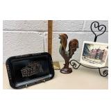 Pottery rooster and more
