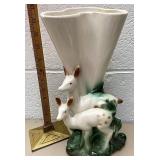 Hull Regal pottery deer vase