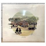 17 x 20 P Buckley Moss the barn raising double