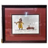 Framed P Buckley Moss My fireman signed print