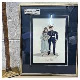 Framed P Buckley Moss semper Fidelis print