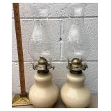 Pair of oil lamps