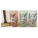 Retro floral tumblers