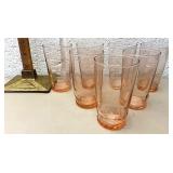 Pink Depression juice glasses