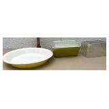 Pyrex pie plate refrigerator dish and more