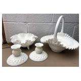 Fenton hobnail glass lot