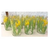 Set of 12 daffodil juice glasses