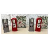 Texaco gas pumps salt and pepper shakers