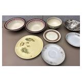 Miscellaneous bowls plates and saucers