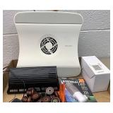 Laptop fan alarm clock drawer poles nightlight