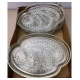 Cut glass appetizer plates