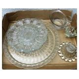 Glass egg plate cake plate candle holder and more