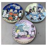 3 Peanuts Collectors plates