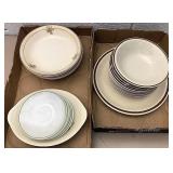 2 flats of Assorted bowls and plates