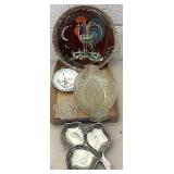 Hull Hand painted rooster plate and more
