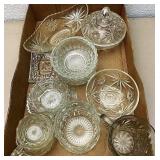 Assorted cut glass