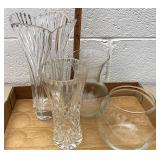 2 Crystal vases and more