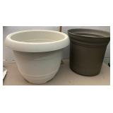 Ivory and BROWN flower pots