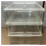 Clear stacking storage drawers